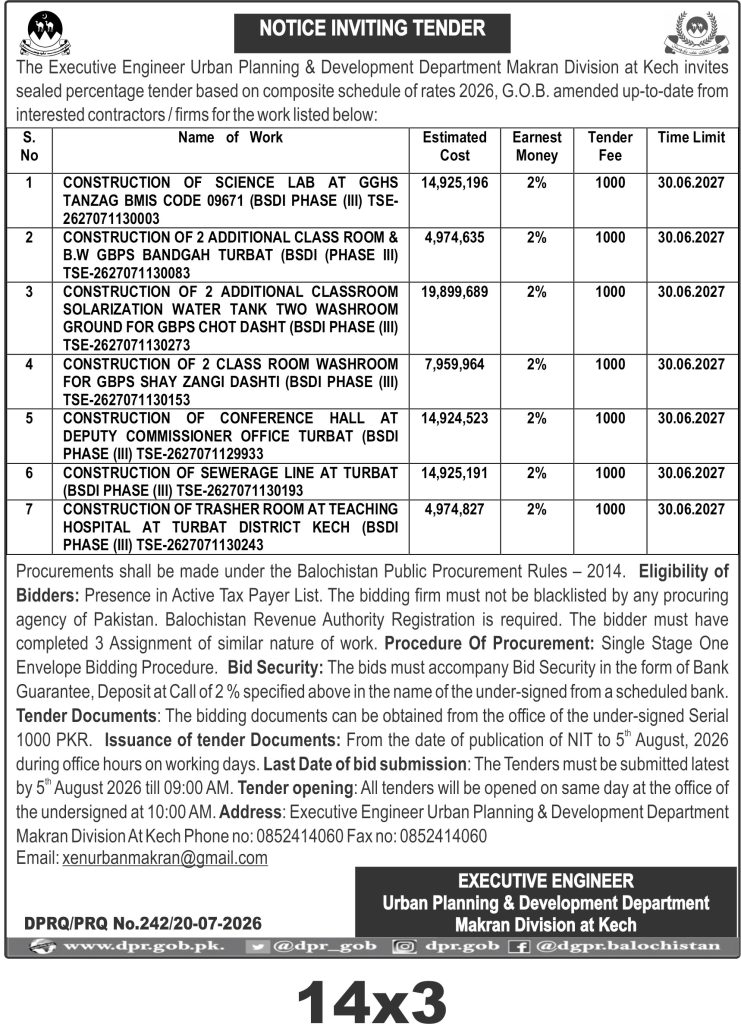 Invitation For Tender